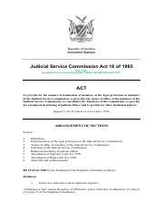 judicial service commission act 18 of 1995